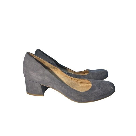 Naturalizer Women's Size 10 Grey Suede Block Heel Pumps shoes - Picture 4 of 7